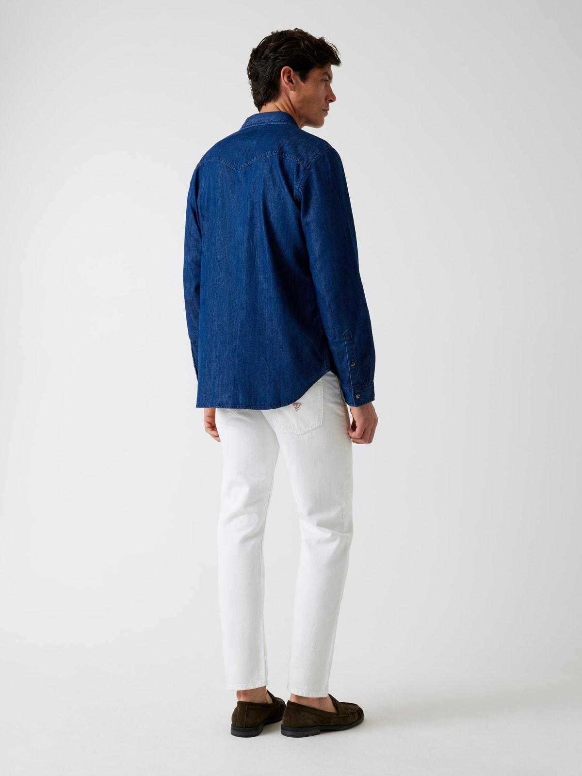 Pantalone Uomo Bianco Denim Stretch Slim fit GUESS - Modalternativa