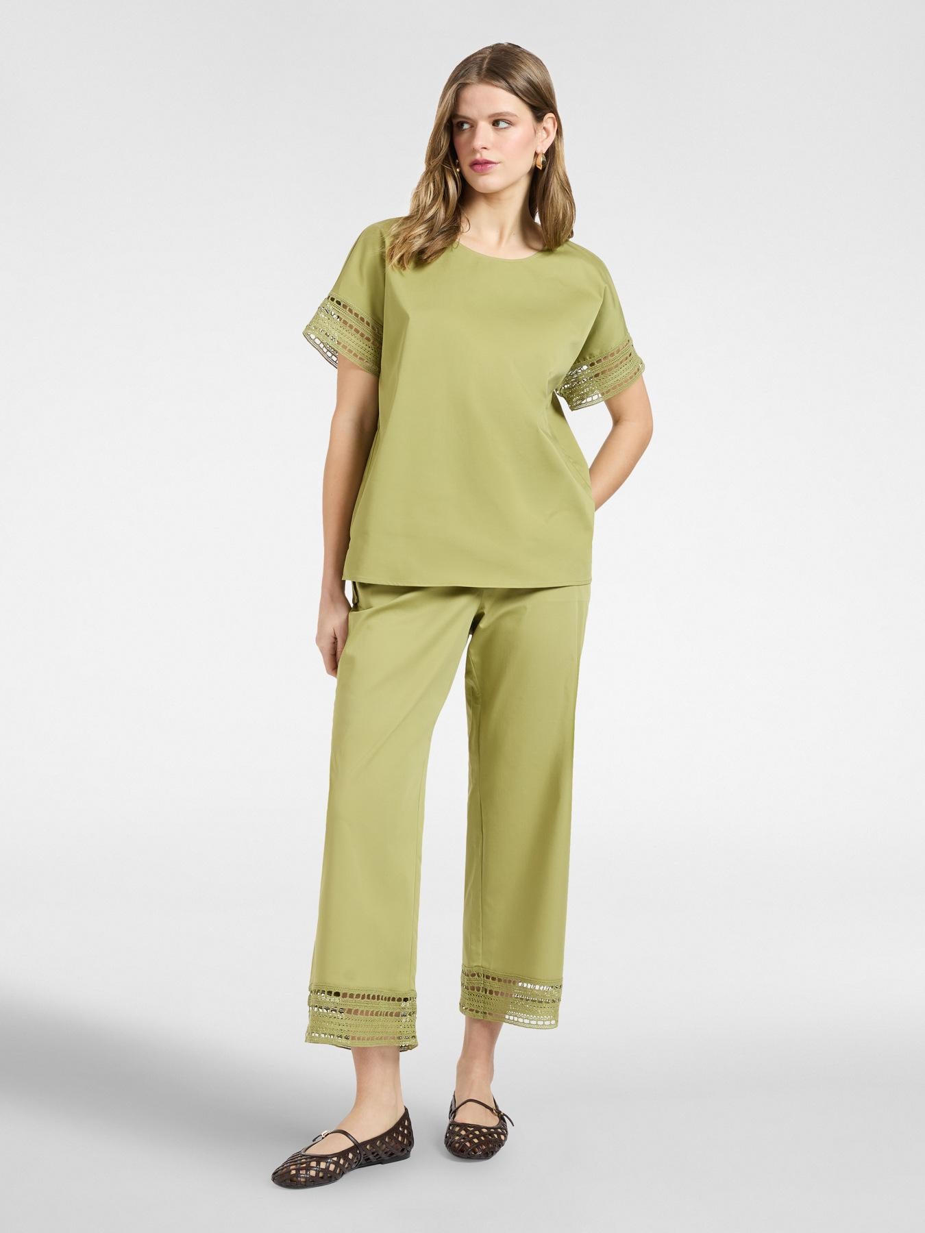 Blusa Verde ELENA MIRO 2163Z 0A5 Donna 