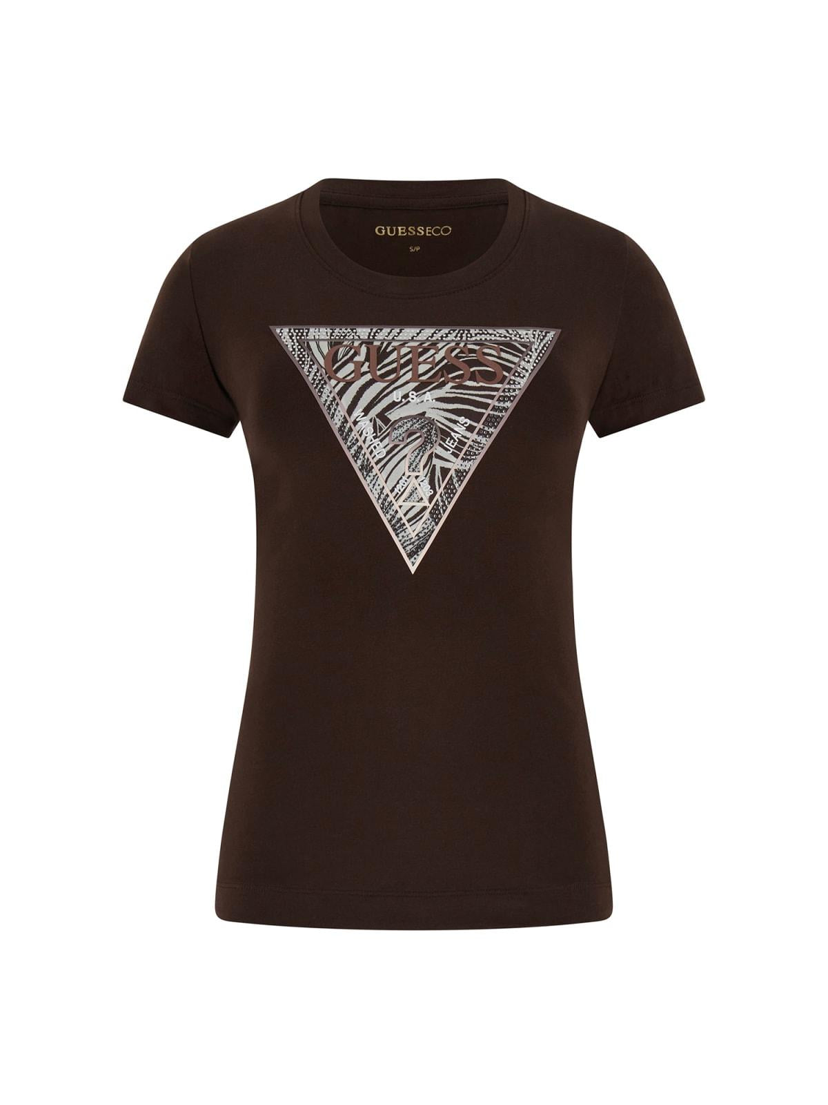 T-shirt Donna Marrone   GUESS - Modalternativa