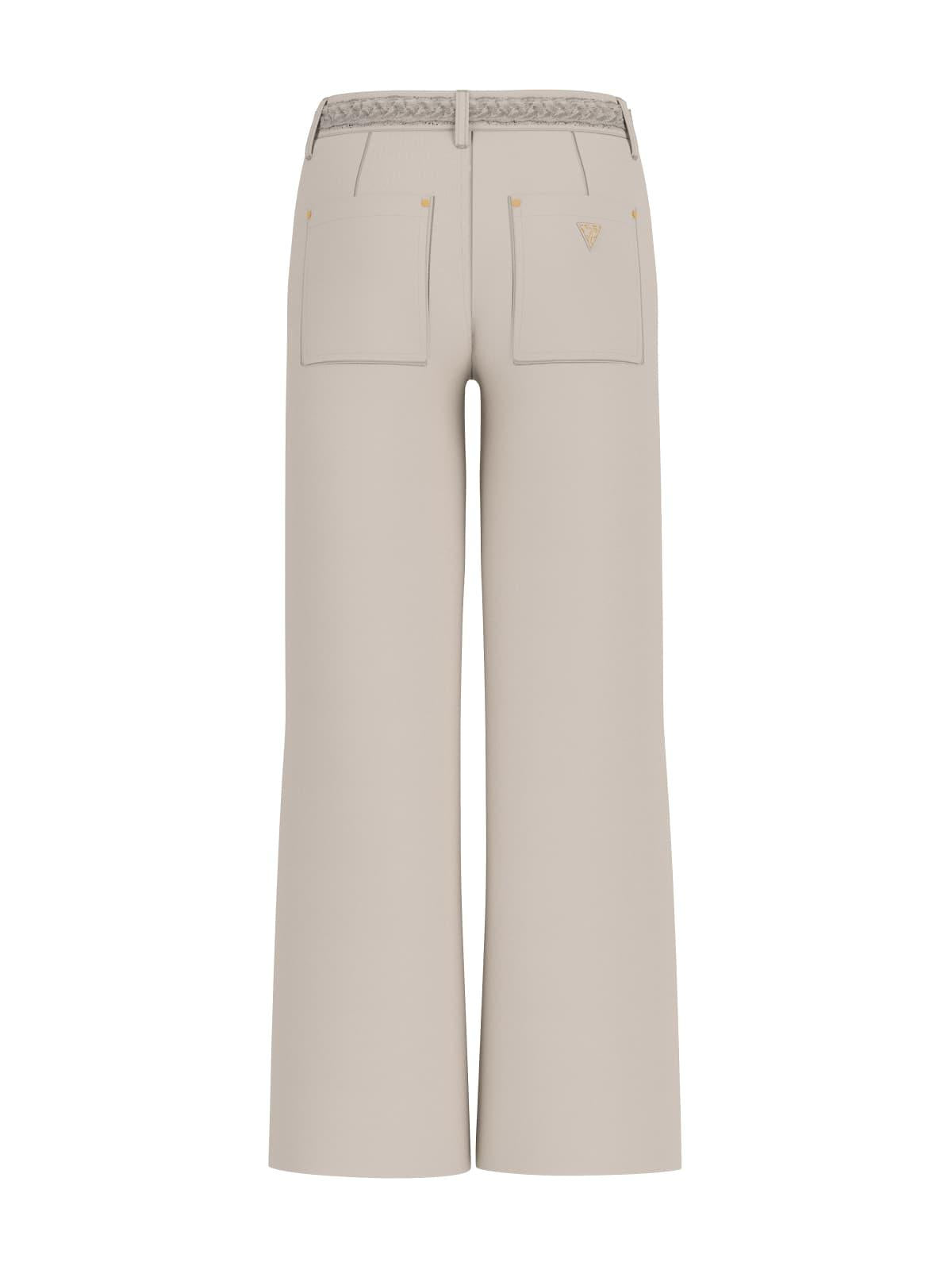 Pantalone Donna Bianco  Wide leg GUESS - Modalternativa
